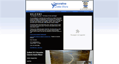 Desktop Screenshot of decorativecreteworx.com